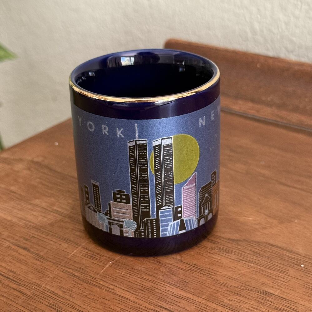 NY City Twin Towers Skyline Souvenir Espresso, Cappuccino Cup